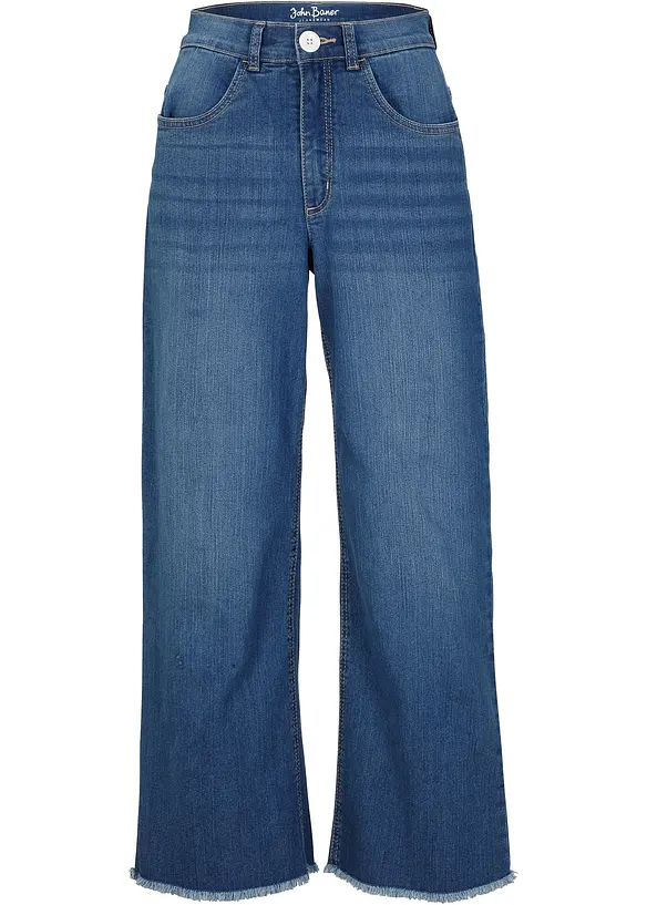 Comfort stretch 7/8 jeans, wide fit, bonprix