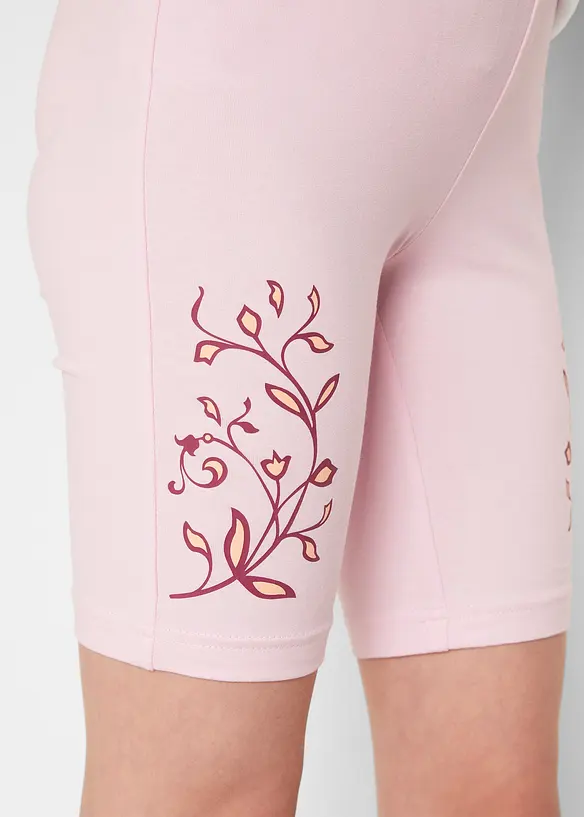 Meisjes korte legging met biologisch katoen (set van 2), bonprix