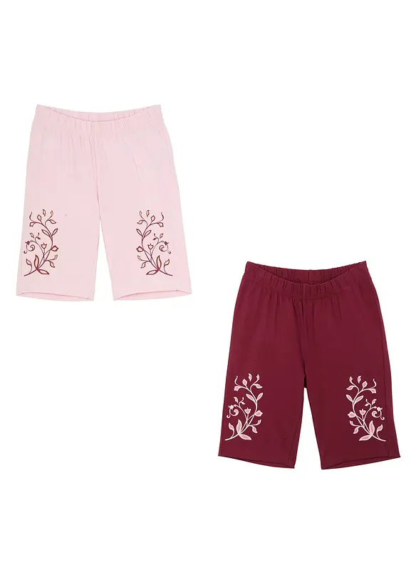 Meisjes korte legging met biologisch katoen (set van 2), bonprix