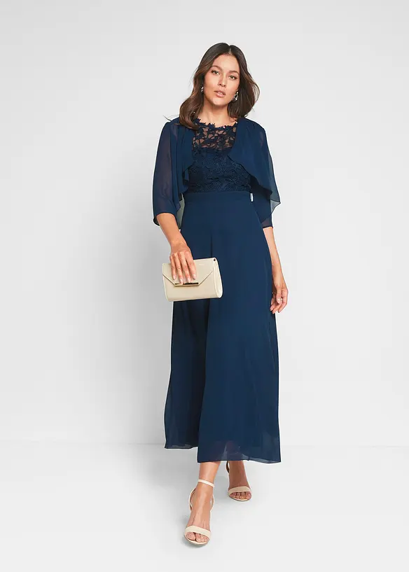 Maxi galajurk met kant, bonprix