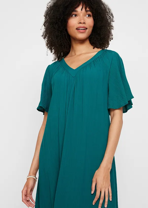 Lange kaftan jurk van crêpe, bonprix