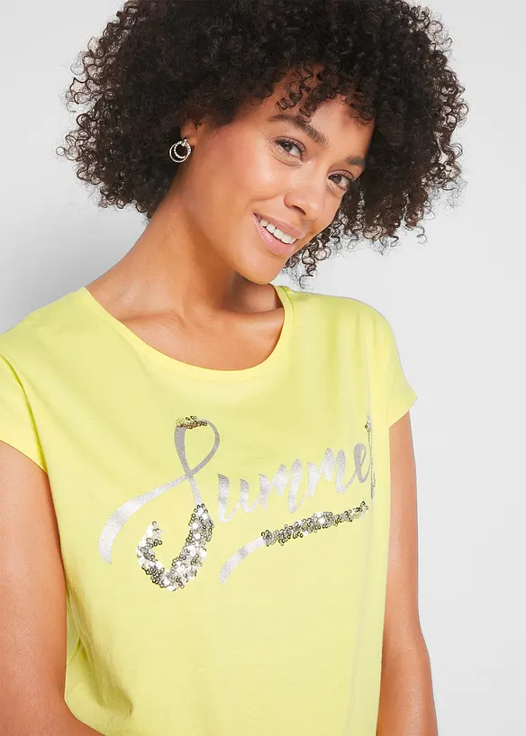 Shirt met pailletten, bonprix