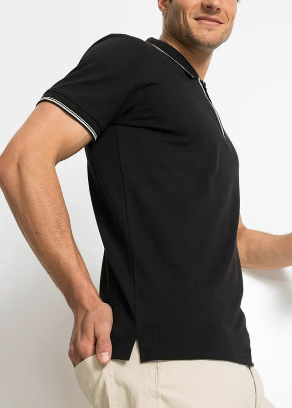 Poloshirt van katoen met ritssluiting, bonprix