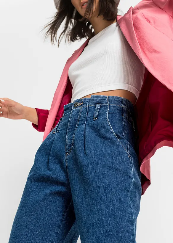 Mom jeans met high waist en stretch, bonprix