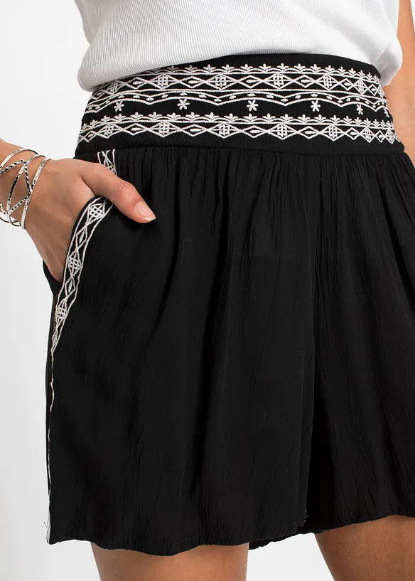 Crinkle short van soepele viscose, bonprix