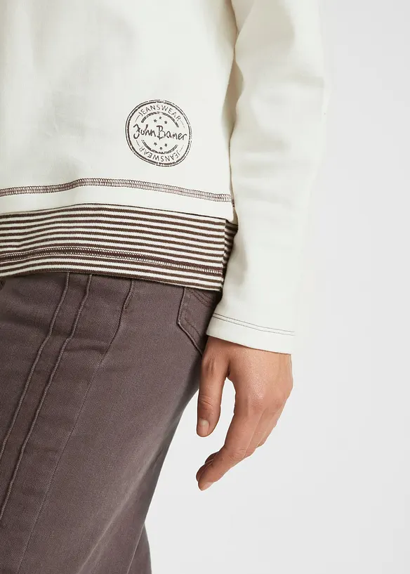 Katoenen longsleeve in layerlook, bonprix