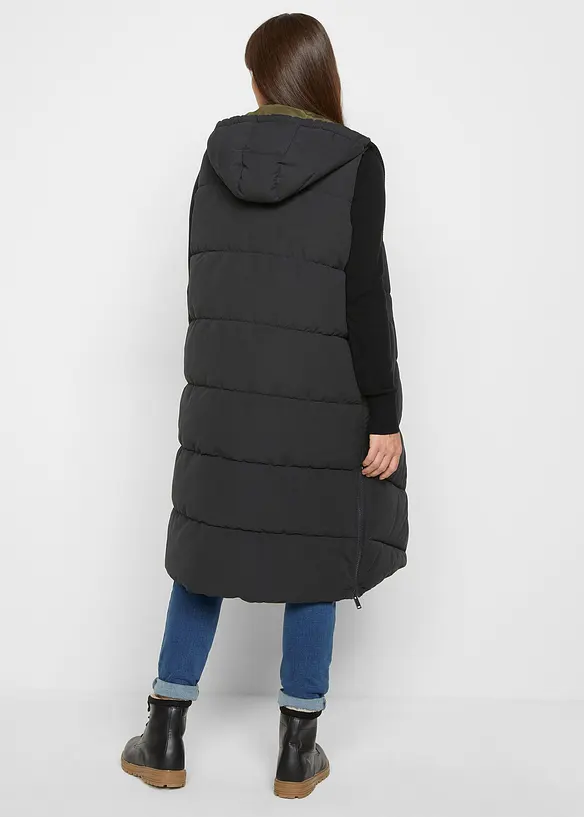 Reversibel bodywarmer van gerecycled polyester met capuchon, bonprix