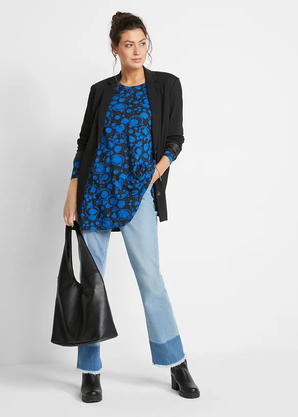 Gedessineerd longshirt van viscose, bonprix