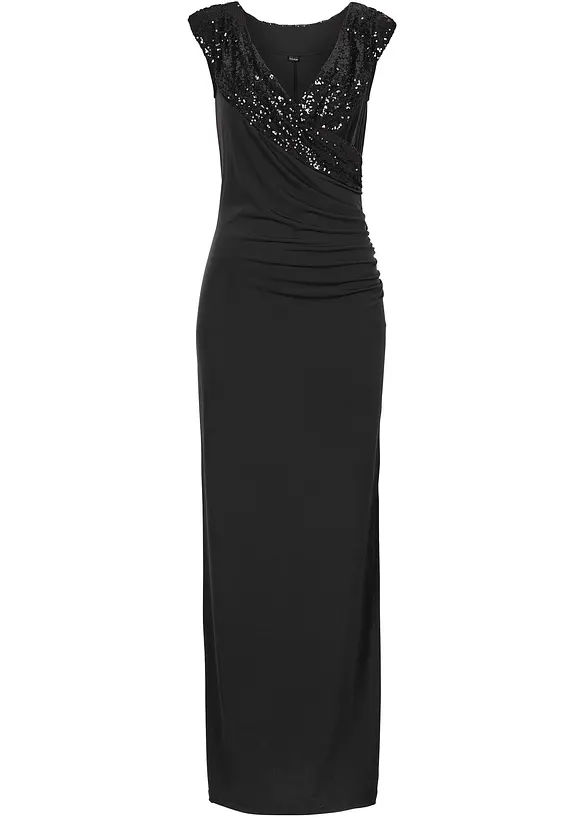 Jersey jurk met pailletten, bonprix