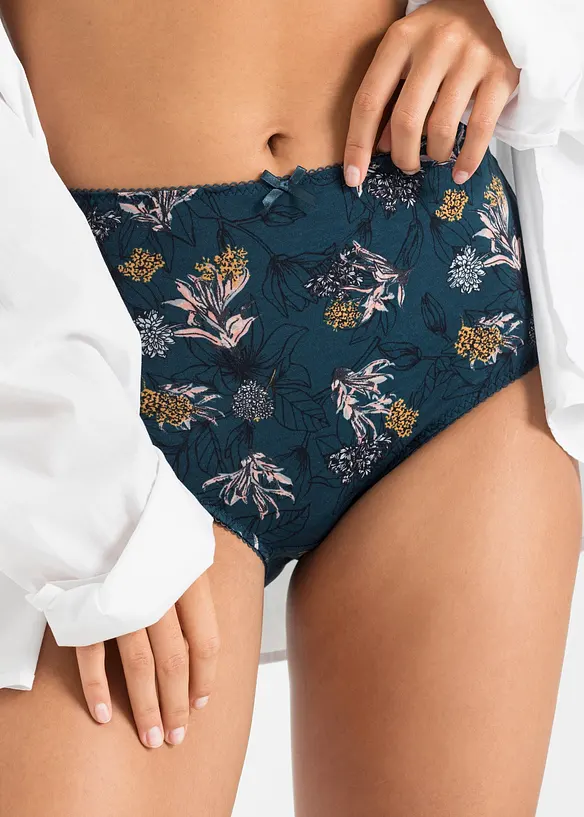 Tailleslip met biologisch katoen (set van 4), bonprix