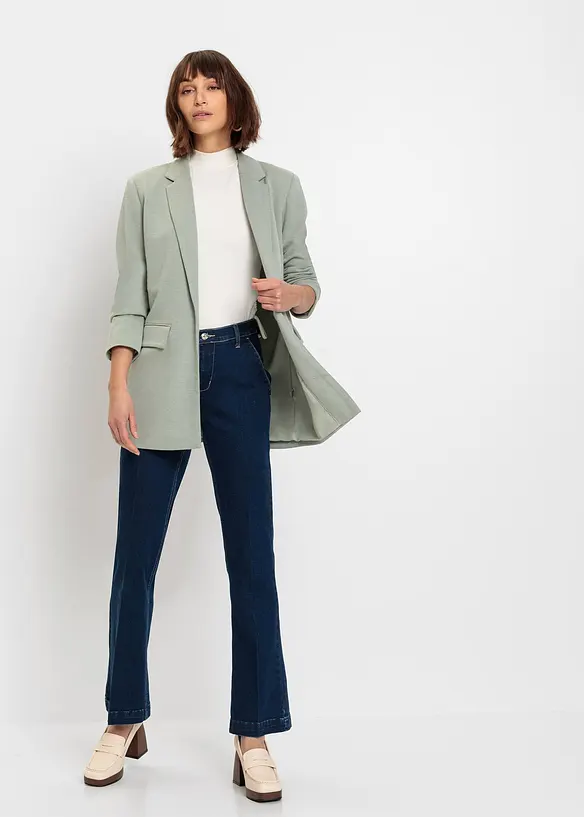 Lange jersey blazer met zakken, bonprix