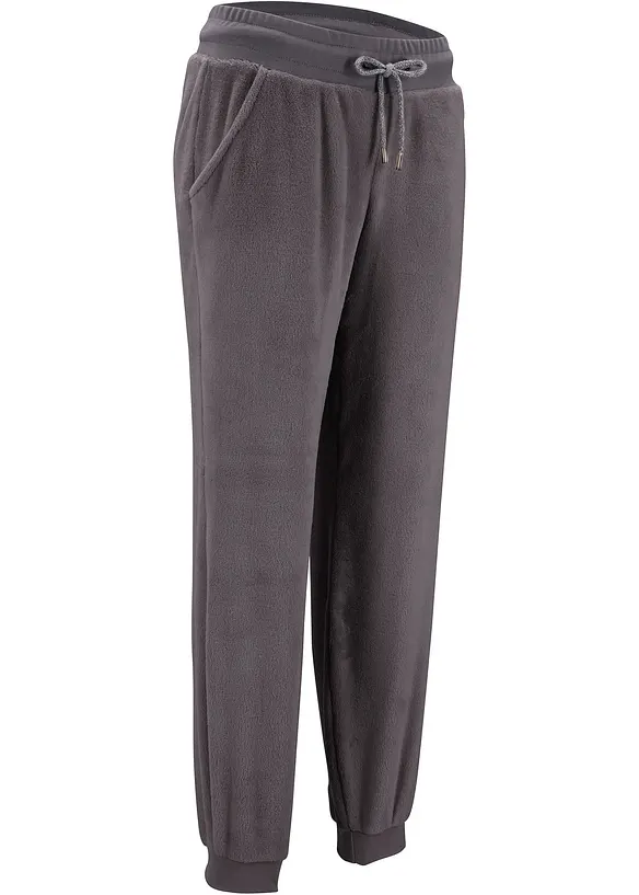 Fleece joggingbroek met comfortabele band, bonprix