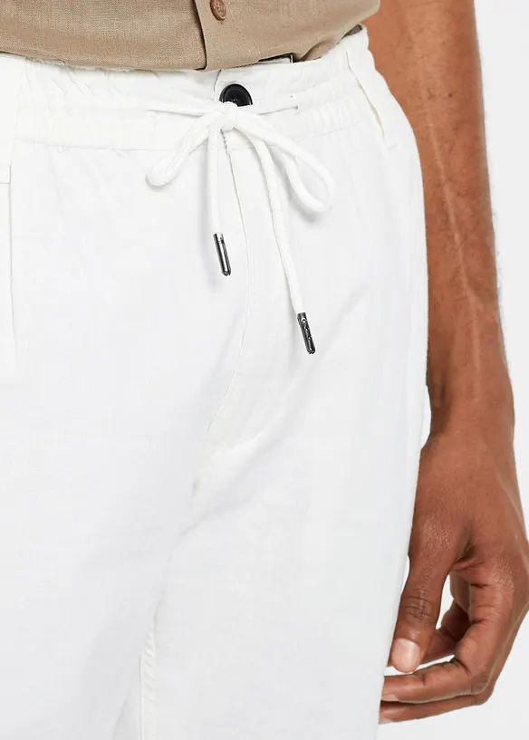 Regular fit instapbroek in een luchtige linnenmix, straight, bonprix