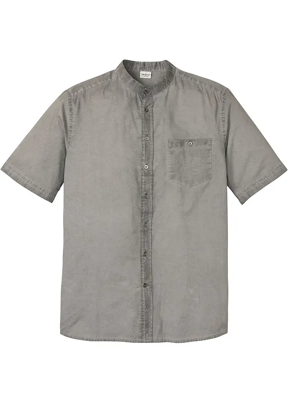 Overhemd in washed out look met korte mouwen, bonprix
