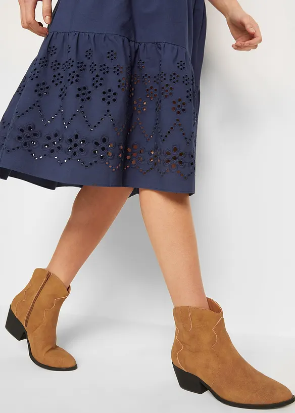 Tuniekjurk met broderie anglaise van puur katoen, bonprix