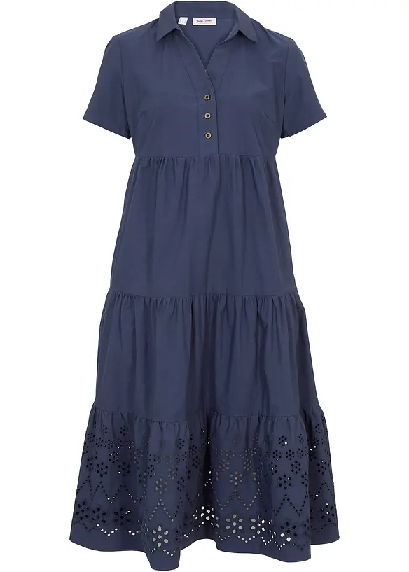 Tuniekjurk met broderie anglaise van puur katoen, bonprix