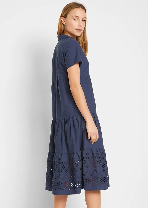 Tuniekjurk met broderie anglaise van puur katoen, bonprix