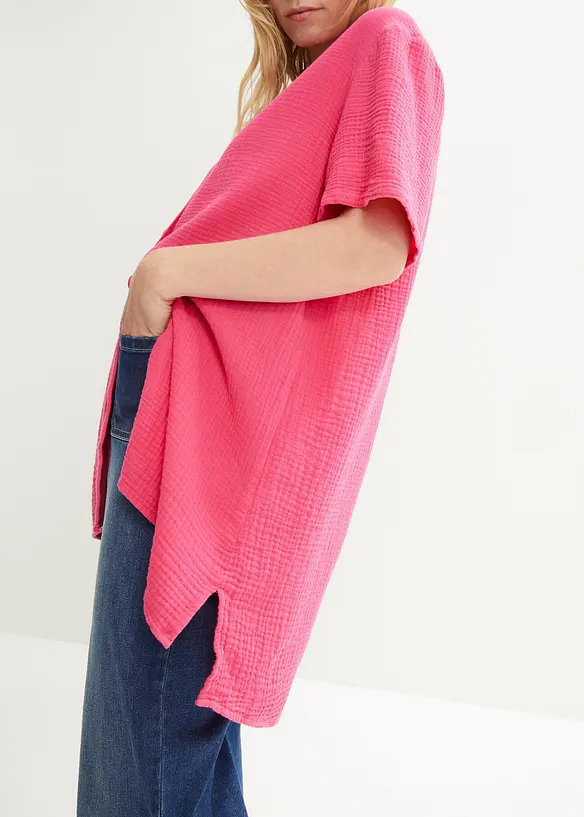 Lange mousseline overhemdblouse, bonprix