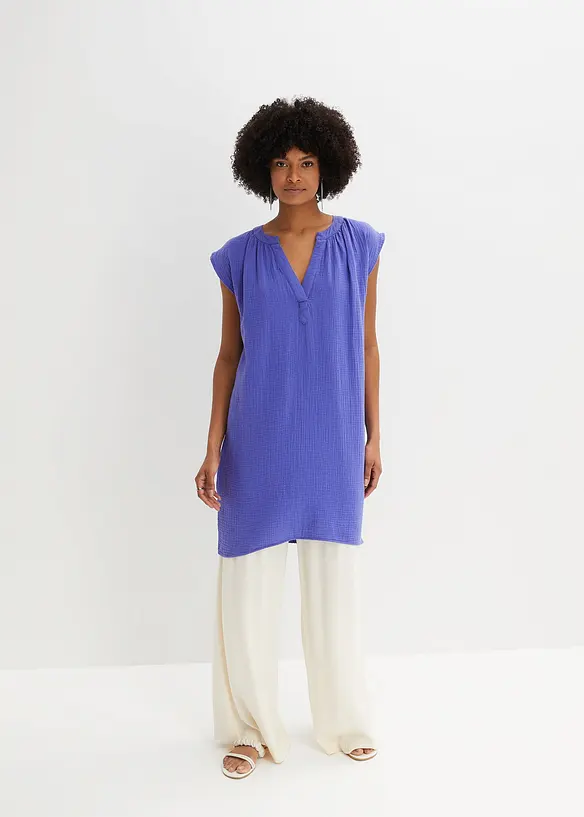 Mousseline jurk van katoen, bonprix