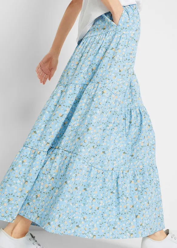 Maxi rok met volants, bonprix