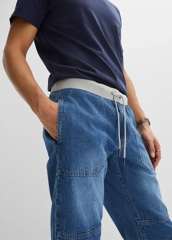 Lange jeans instapbermuda, relaxed fit, bonprix