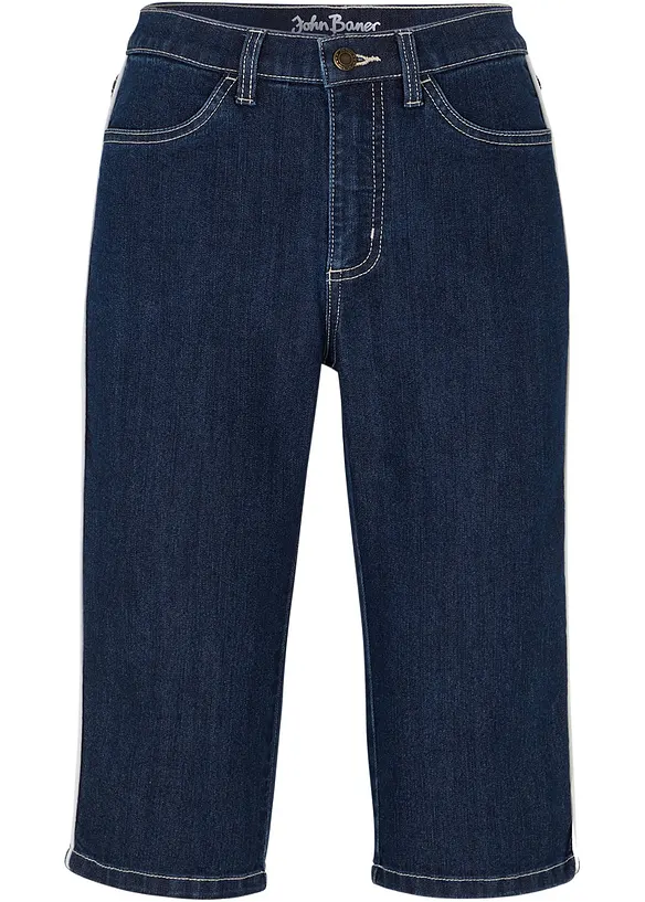 Slim fit high waist jeans bermuda, bonprix