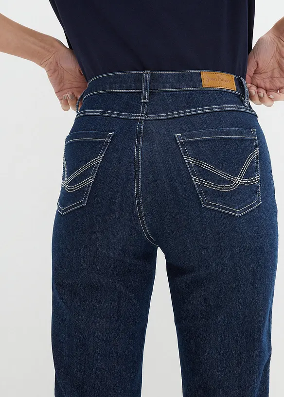 Slim fit high waist jeans bermuda, bonprix