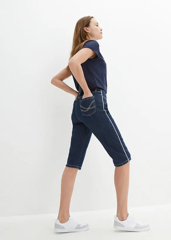 Slim fit high waist jeans bermuda, bonprix