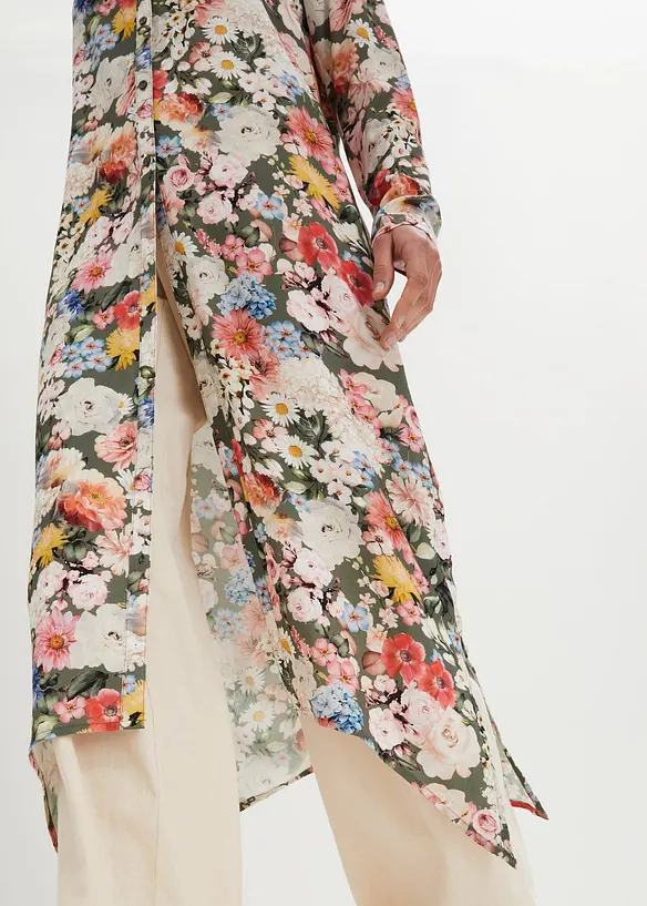 Lange blouse van soepele viscose, bonprix