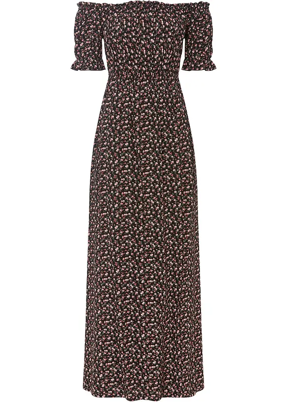 Gedessineerde maxi jurk van viscose, bonprix