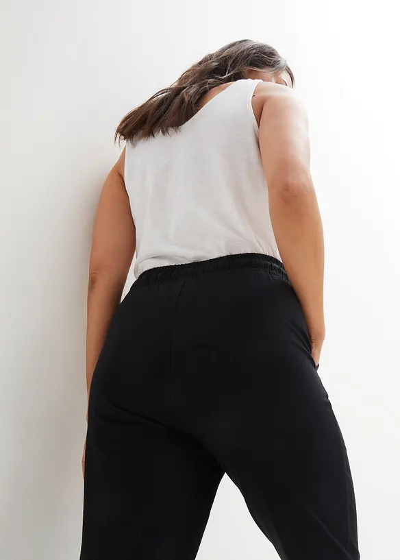 Comfortabele jersey broek met strikkoordjes, bonprix