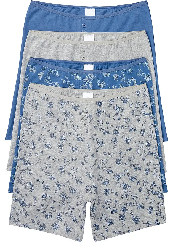 Lange dames boxer met biologisch katoen (set van 4), bonprix