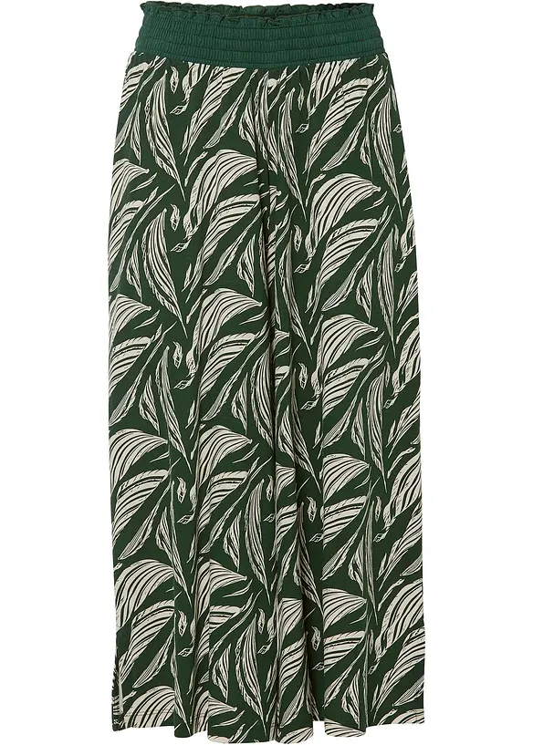 Wijde jersey broek in een katoen-viscosemix, bonprix
