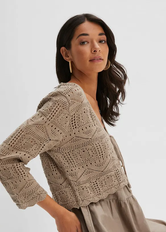 Ajour bolero met 3/4 mouwen, bonprix