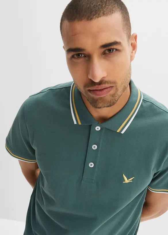 Piqué-poloshirt, korte mouwen (set van 2), bonprix