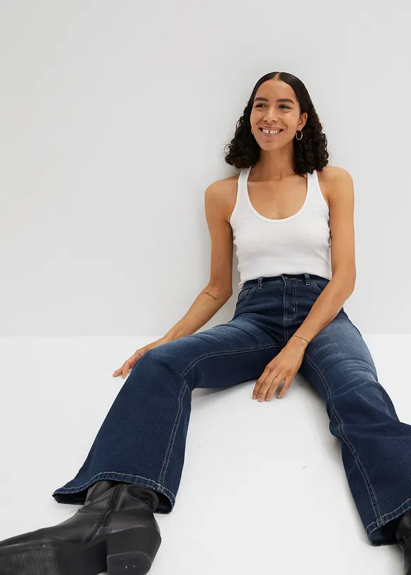 Flared jeans met high waist, bonprix