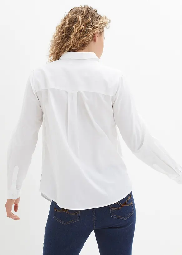 Essential overhemdblouse van katoen, bonprix