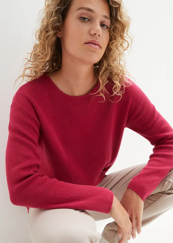 Essential trui van milano knit wear met ronde hals, bonprix