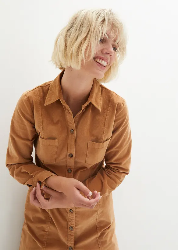 Corduroy stretch jurk, bonprix