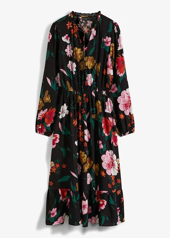 Midi jurk van soepele viscose, bonprix