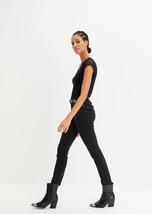 Kanten shirt in een viscosemix, bonprix
