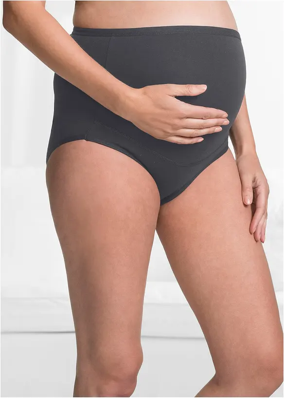 Hoge zwangerschapsslip met biologisch katoen (set van 2), bonprix