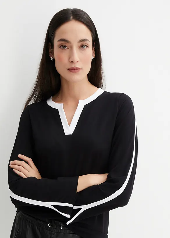 Longsleeve met splitten, bonprix
