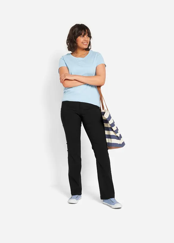 Bengaline stretch broek, bootcut, bonprix