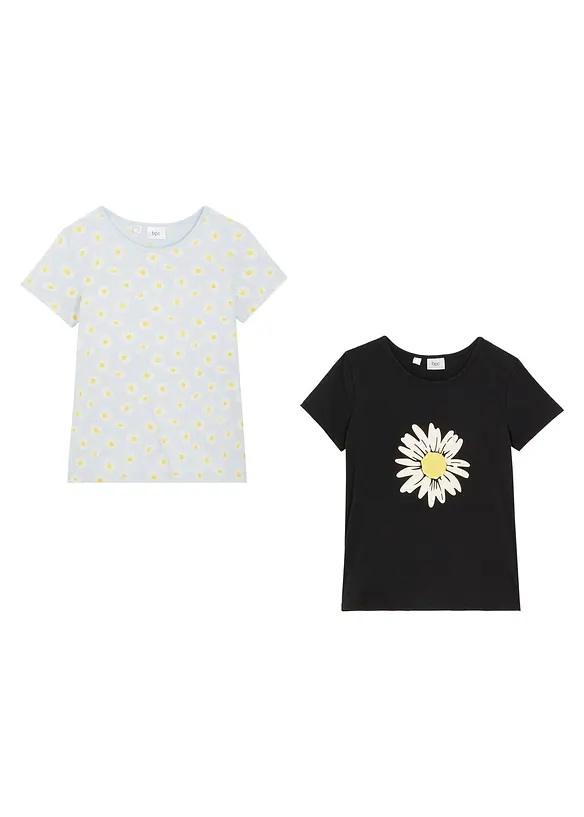 Meisjes T-shirt (set van 2), bonprix
