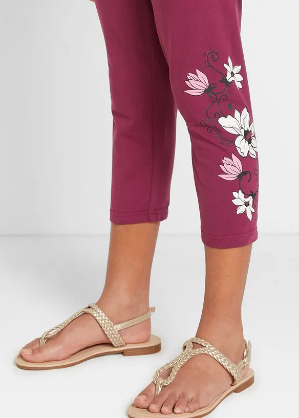 Capri legging met biologisch katoen (set van 2), bonprix