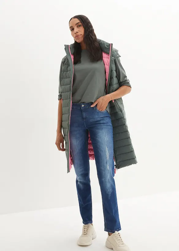Stretch boyfriend jeans, mid waist, bonprix