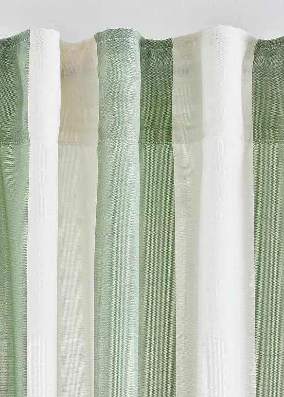 Gestreept gordijn met gerecycled polyester (1 stuk), bonprix