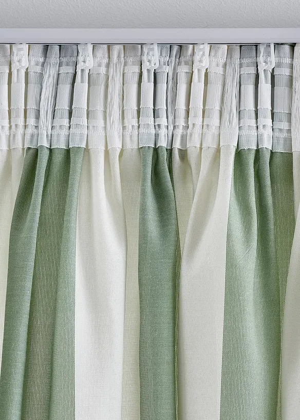 Gestreept gordijn met gerecycled polyester (1 stuk), bonprix