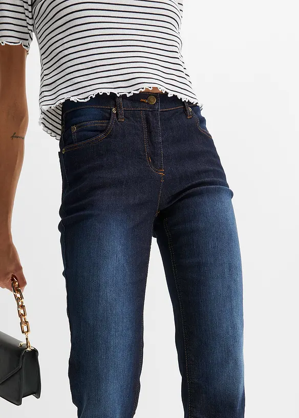 Straight jeans mid waist, stretch, bonprix